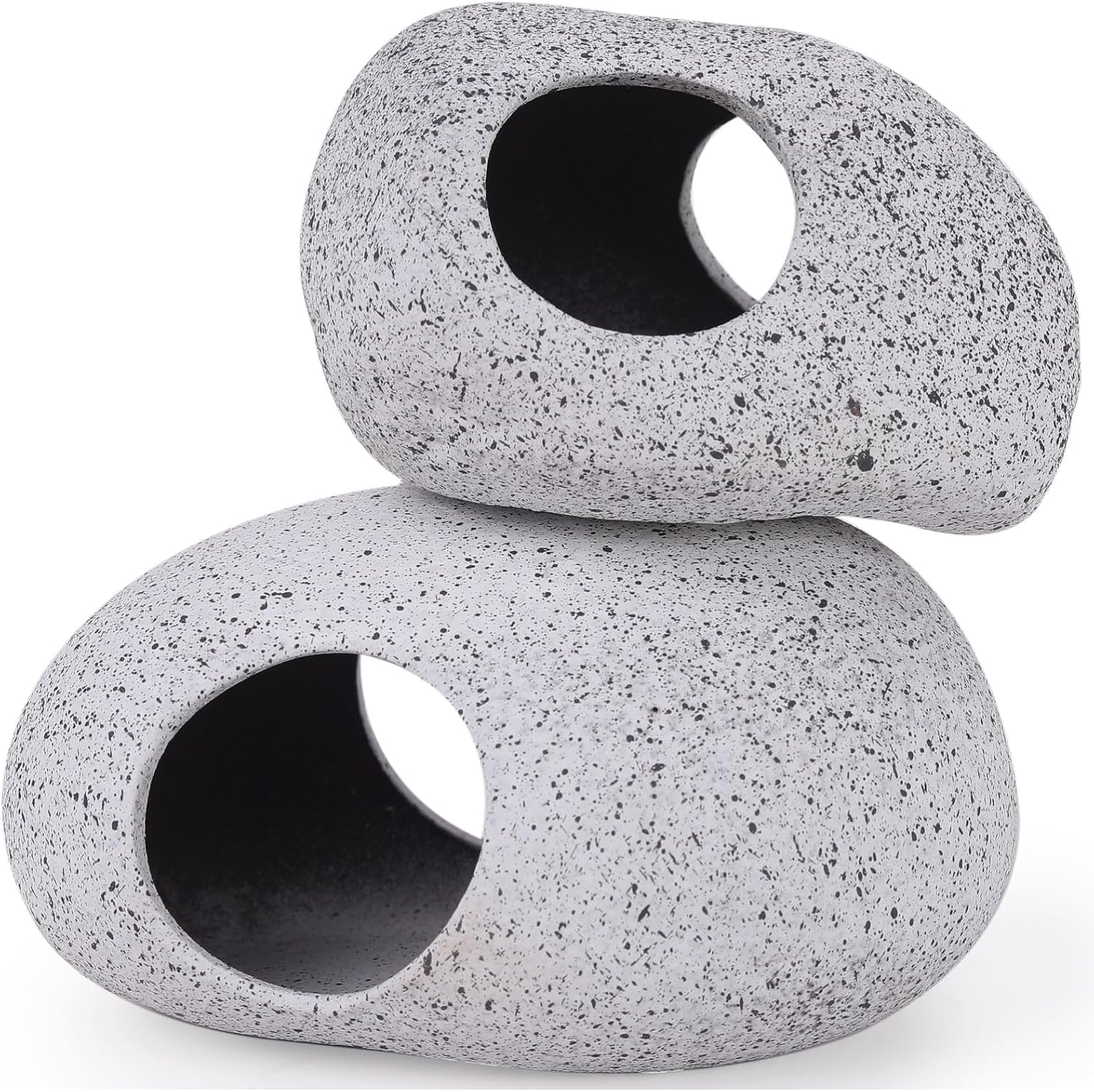 ルボナリエ 水槽 石 岩 隠れ家 オブジェ 2個セット (グレー)